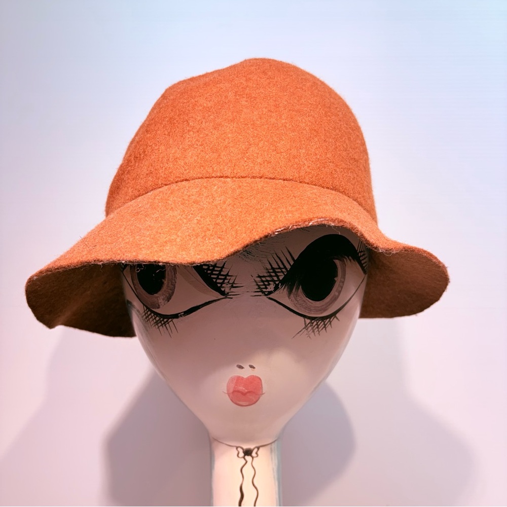 OPHÉLIE HATS Tan Heavy Felt Bucket Style Hat